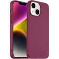 Liquid Silicone Minimalist Case for iPhone 14 - Dark Purple