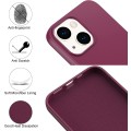 Liquid Silicone Minimalist Case for iPhone 14 - Dark Purple