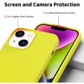 Liquid Silicone Minimalist Case for iPhone 14 Plus - Yellow