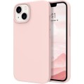 Liquid Silicone Minimalist Case for iPhone 14 Plus - Pink