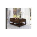 Metal Line Coffee Table With Bottom Shelf - Flat Pack - 182326