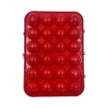 24 Egg Storage Container Stackable Stackable with Flip Top Lid - Red