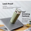 Anti-Fall Suction Cup Coffee and Water Flask 480ml - Stainless Steel - Green