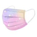 MXM - 3Ply Disposable Mask Stars With Shades Of Pink, Blue and Yellow 100's