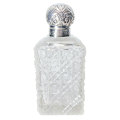 Hallmarked Silver Square Cut Glass Perfume Bottle Chester 1905