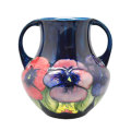 William Moorcroft Double Handled Pansy Vase C1923