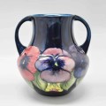 William Moorcroft Double Handled Pansy Vase C1923