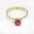 14ct Gold and Rubelite Ring