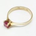 14ct Gold and Rubelite Ring
