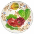 Belle Fiore Main Plate with Chanticleer Ware Bird Stamp