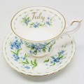 Royal Albert July Forget Me Not Flower of the Month Tea  Duo