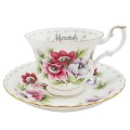 Royal Albert March Anemones Flower of the Month Tea Duo