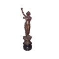 Decorative Spelter Figure Of A Dancing Maiden 42 cm Height