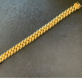 18 Carat Gold Mens Bracelet