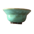 Small 4 Cm Green Linnware Vase