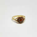 Garnet Heart Shaped Ring Set In 9 Carat Gold