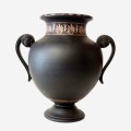 Wedgwood Encaustic Decorated Black Urn Vase