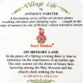 Royal Doulton Village Life On Memory Lane Plate