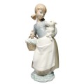 Lladro Figurine Girl With Lamb