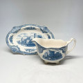 Johnson Brothers Old Britain Castles Gravy Boat and Underplate
