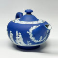 Wedgwood Cobalt Blue Jasper Ware Bachelor Tea Pot