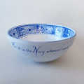 Rare Naval Tin Glaze Linnware Pottery Bowl 1951