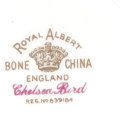 Royal Albert Chelsea Bird Maroon Coffee Sugar Bowl