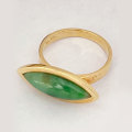 Chinese 14Ct Gold Jade Ring