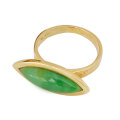 Chinese 14Ct Gold Jade Ring