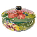 Moorcroft Hibiscus Bowl And Cover C1960