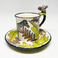 Ardmore Hand Painted Zebra Cup and Saucer Vusie