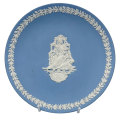 Wedgwood Blue Jasperware Plate Mother 1996