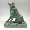 Italian 19th Century Grand Tour Serpentine Carving Of A Dog