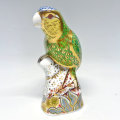 Royal Crown Derby  Amazon Green Parrot Paperweight