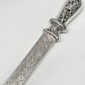 Chinese Silver Engraved Letter Opener 19th