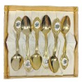Eetrite 24ct Gold Plated Royal Albert Moonlight Rose Tea Spoons