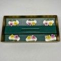 Crown Staffordshire Old Country Roses Place Card Holders