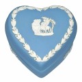 Wedgwood Jasperware Heart Shaped Pegasus Trinket Box