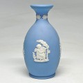 Wedgwood Light Blue Jasperware Cherubs Playing Instruments  Vase