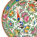Chinese Rose Medallion Plate Canton Bird Of Paradise 19th