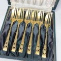 Community Plate 24ct Gold Plated Hampton Court Cake Forks