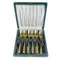 Community Plate 24ct Gold Plated Hampton Court Cake Forks