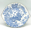 Royal Crown Derby Blue Aves Cake Plate