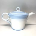 Art Deco Shelley Blue Swirls Pattern Tea Pot