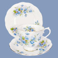 Royal Albert Blue Floral Tea Trio