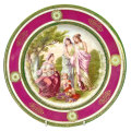 Czechoslovakia Epiag Porcelain Royal Vienna Decorative Maiden Scene Plate
