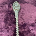 Rare 1904 Simon Groth Denmark Silver Slotted Serving Spoon