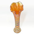 Imperial Carnival Glass Marigold Ripple Swung Vase C1920