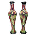 Moorcroft Pair Trinity Vases Philip Gibson 2003
