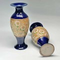 Pair Royal Doulton Lambeth Ware Vases C1895